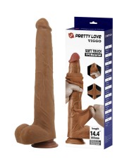 PRETTY LOVE VIGGO DILDO REALISTA TACTO SUAVE CON PIEL DESLIZANTE 365 CM MARRON