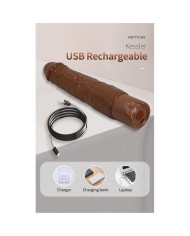 PRETTY LOVE KESSLER DILDO VIBRADOR REALISTA 10 MODOS DE VIBRACION Y 10 DE EMPUJE 22 CM MARRON