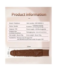 PRETTY LOVE KESSLER DILDO VIBRADOR REALISTA 10 MODOS DE VIBRACION Y 10 DE EMPUJE 22 CM MARRON