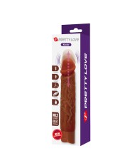 PRETTY LOVE KESSLER DILDO VIBRADOR REALISTA 10 MODOS DE VIBRACION Y 10 DE EMPUJE 22 CM MARRON