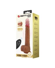 PRETTY LOVE JONATHAN VIBRADOR REALISTICO CON EMPUJE MARRON CONTROL REMOTO