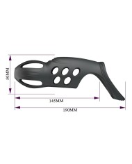 PRETTY LOVE CRAIG ANILLO PARA PENE VIBRADOR RECARGABLE NEGRO