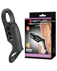 PRETTY LOVE CRAIG ANILLO PARA PENE VIBRADOR RECARGABLE NEGRO