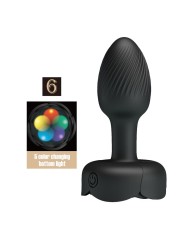 PRETTY LOVE PLUG ANAL VIBRADOR 10 MODOS RECARGABLE NEGRO