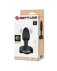 PRETTY LOVE PLUG ANAL VIBRADOR 10 MODOS RECARGABLE NEGRO