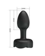 PRETTY LOVE PLUG ANAL VIBRADOR 10 MODOS RECARGABLE NEGRO