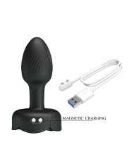 PRETTY LOVE PLUG ANAL VIBRADOR 10 MODOS RECARGABLE NEGRO