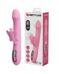 PRETTY LOVE BELLA VIBRADOR RABBIT CON ESTIMULACION MARIPOSA Y LED ROSA