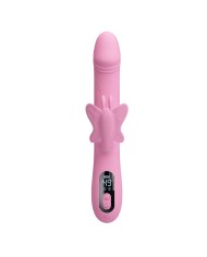 PRETTY LOVE BELLA VIBRADOR RABBIT CON ESTIMULACION MARIPOSA Y LED ROSA