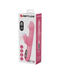 PRETTY LOVE BELLA VIBRADOR RABBIT CON ESTIMULACION MARIPOSA Y LED ROSA