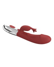 PRETTY LOVE VIBRADOR RABBIT ROSEWOOD 30 FUNCIONES RECARGABLE USB ROJO