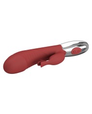 PRETTY LOVE VIBRADOR RABBIT ROSEWOOD 30 FUNCIONES RECARGABLE USB ROJO