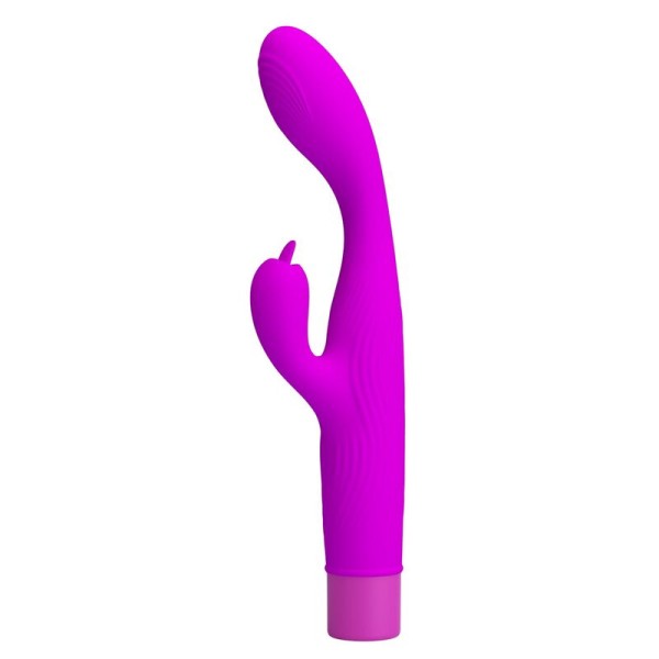 PRETTY LOVE JENE VIBRADOR DOBLE ESTIMULACION PARA PUNTO G Y CLITORIS MORADO