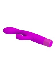 PRETTY LOVE JENE VIBRADOR DOBLE ESTIMULACION PARA PUNTO G Y CLITORIS MORADO