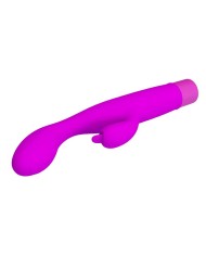 PRETTY LOVE JENE VIBRADOR DOBLE ESTIMULACION PARA PUNTO G Y CLITORIS MORADO