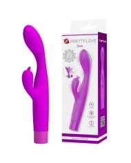PRETTY LOVE JENE VIBRADOR DOBLE ESTIMULACION PARA PUNTO G Y CLITORIS MORADO