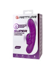PRETTY LOVE MONICA VIBRADOR DOBLE ESTIMULACION PARA PUNTO G Y CLITORIS RECARGABLE MORADO