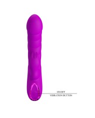 PRETTY LOVE MONICA VIBRADOR DOBLE ESTIMULACION PARA PUNTO G Y CLITORIS RECARGABLE MORADO