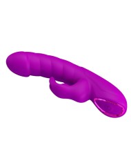 PRETTY LOVE MONICA VIBRADOR DOBLE ESTIMULACION PARA PUNTO G Y CLITORIS RECARGABLE MORADO