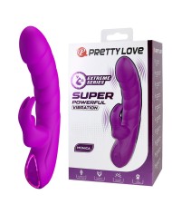 PRETTY LOVE MONICA VIBRADOR DOBLE ESTIMULACION PARA PUNTO G Y CLITORIS RECARGABLE MORADO