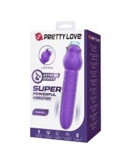 PRETTY LOVE DANNELL VIBRADOR CON ESTIMULACION ORAL Y CLITORAL RECARGABLE MORADO