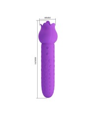 PRETTY LOVE DANNELL VIBRADOR CON ESTIMULACION ORAL Y CLITORAL RECARGABLE MORADO
