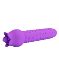 PRETTY LOVE DANNELL VIBRADOR CON ESTIMULACION ORAL Y CLITORAL RECARGABLE MORADO