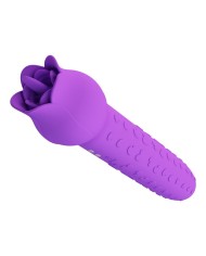 PRETTY LOVE DANNELL VIBRADOR CON ESTIMULACION ORAL Y CLITORAL RECARGABLE MORADO