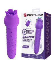 PRETTY LOVE DANNELL VIBRADOR CON ESTIMULACION ORAL Y CLITORAL RECARGABLE MORADO
