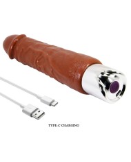 PRETTY LOVE DUKE VIBRADOR REALISTICO 235 CM O 48 CM COLOR MARRON