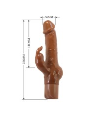 PRETTY LOVE ELLISON VIBRADOR RABBIT REALISTICO 226 CM O 42 CM COLOR MARRON