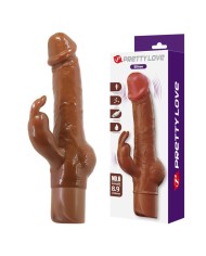 PRETTY LOVE ELLISON VIBRADOR RABBIT REALISTICO 226 CM O 42 CM COLOR MARRON