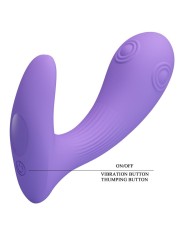 PRETTY LOVE ANDROMEDA VIBRADOR DE DOBLE ESTIMULACION RECARGABLE MORADO