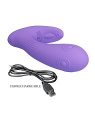 PRETTY LOVE ANDROMEDA VIBRADOR DE DOBLE ESTIMULACION RECARGABLE MORADO