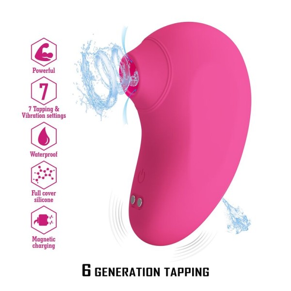 PRETTY LOVE ARILA SUCCIONADOR DE CLITORIS CON VIBRACION RECARGABLE ROSA