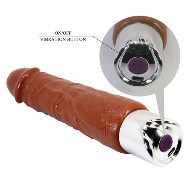 PRETTY LOVE PRO VIBRADOR REALISTICO 235 CM O 48 CM COLOR MARRON