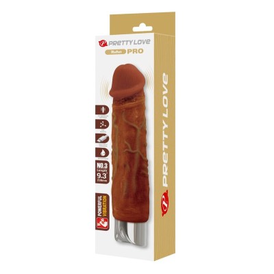 PRETTY LOVE PRO VIBRADOR REALISTICO 235 CM O 48 CM COLOR MARRON
