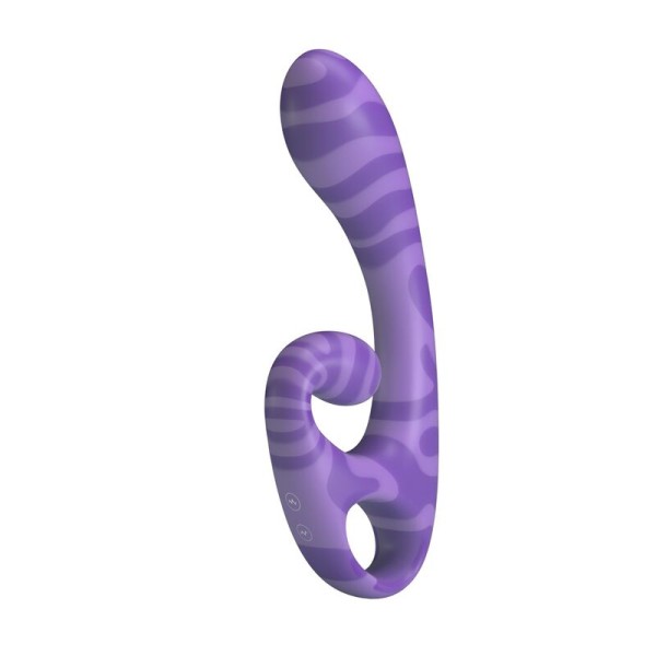 PRETTY LOVE SUMMER VIBRADOR DOBLE CON ASA 19 CM O 35 CM MORADO