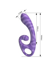 PRETTY LOVE SUMMER VIBRADOR DOBLE CON ASA 19 CM O 35 CM MORADO