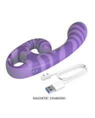 PRETTY LOVE SUMMER VIBRADOR DOBLE CON ASA 19 CM O 35 CM MORADO