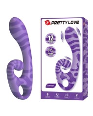 PRETTY LOVE SUMMER VIBRADOR DOBLE CON ASA 19 CM O 35 CM MORADO