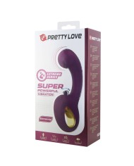 PRETTY LOVE BRYNNLEE VIBRADOR CON ESTIMULADOR ORAL RECARGABLE 10 VIBRACIONES Y 5 FUNCIONES DE LAMIDO MORADO