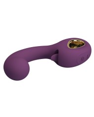 PRETTY LOVE BRYNNLEE VIBRADOR CON ESTIMULADOR ORAL RECARGABLE 10 VIBRACIONES Y 5 FUNCIONES DE LAMIDO MORADO