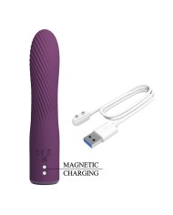 PRETTY LOVE KISSELL VIBRADOR RECARGABLE 10 FUNCIONES MORADO