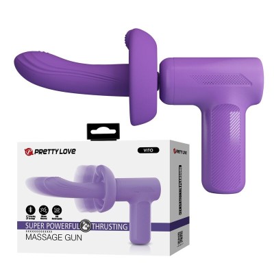 PRETTY LOVE VITO PISTOLA DE MASAJE CON EMPUJE 5 MODOS MORADO