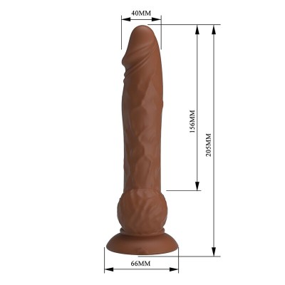 PRETTY LOVE EREN DILDO VIBRADOR CON EMPUJE 205 CM O 45 CM MARRON