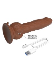 PRETTY LOVE EREN DILDO VIBRADOR CON EMPUJE 205 CM O 45 CM MARRON