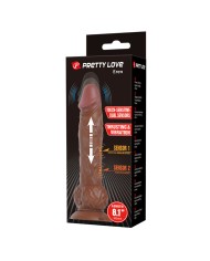PRETTY LOVE EREN DILDO VIBRADOR CON EMPUJE 205 CM O 45 CM MARRON