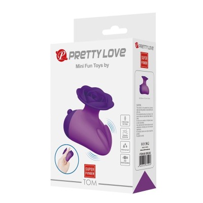 PRETTY LOVE ESTIMULADOR DE CLITORIS 7 MODOS RECARGABLE FORMA ROSA MORADA