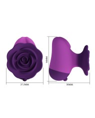 PRETTY LOVE ESTIMULADOR DE CLITORIS 7 MODOS RECARGABLE FORMA ROSA MORADA